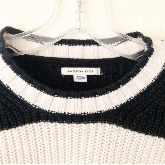 AMERICAN EAGLE mixed stripe boxy crop sweater - Picture 8 of 10